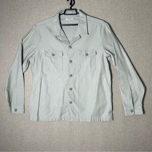 Wallace & Barnes Jacket Mens Size XL Tan Utility Button Up Work Chore Shacket